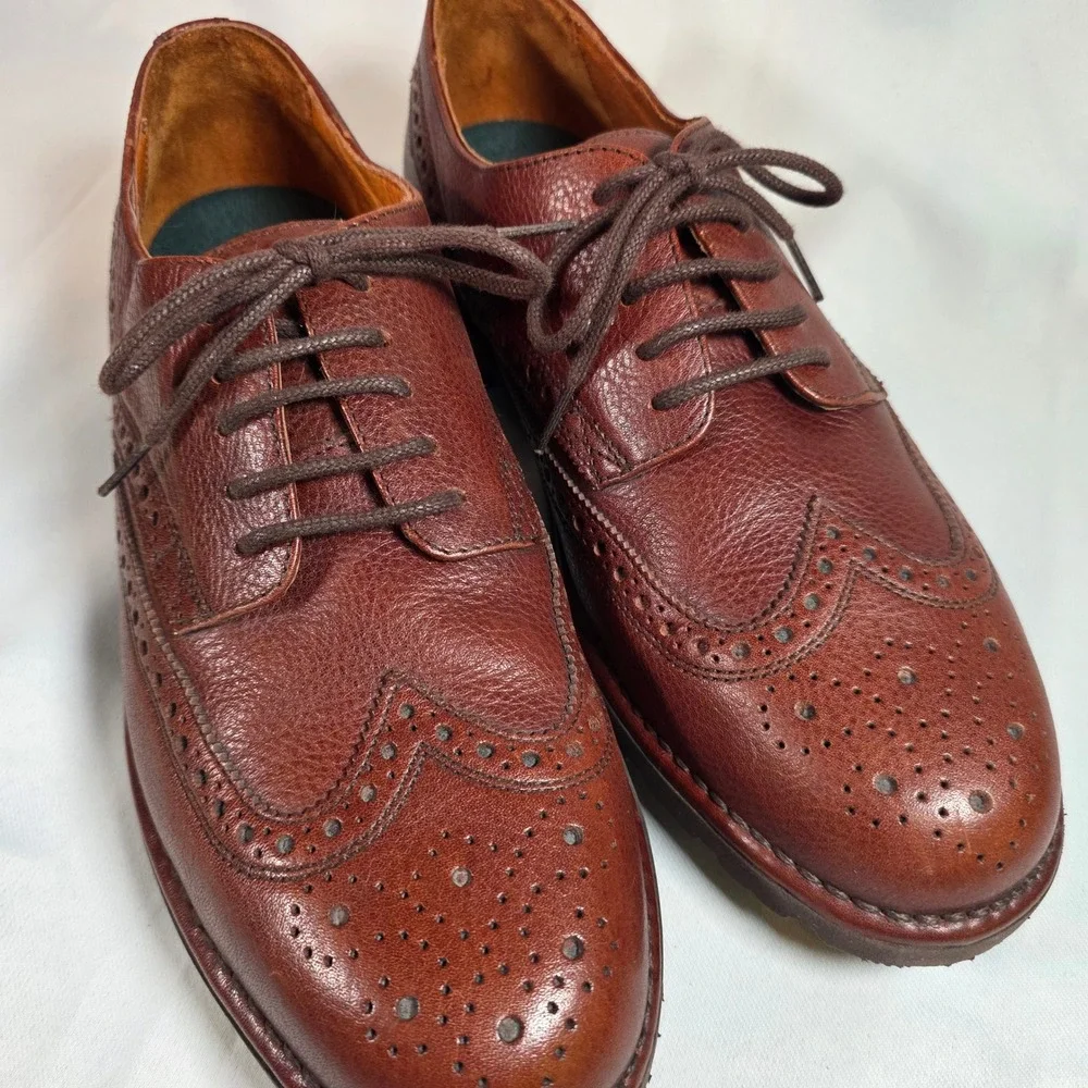 Rockport DressSports Mens 9M Brown Leather Wingtip‎ Brogue Oxford Shoes